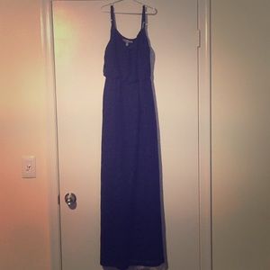Flirty Navy Blue Maxi Dress